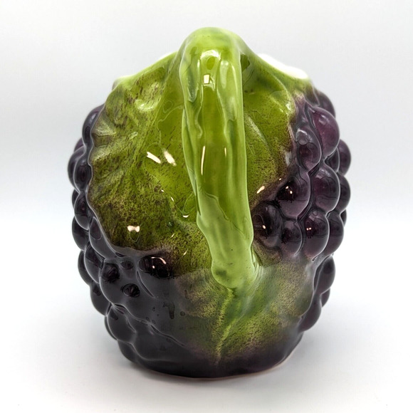 Vintage Pier 1 Majolica Grape Vine Pitcher 3D Made in Italy - Picture 7 of 12